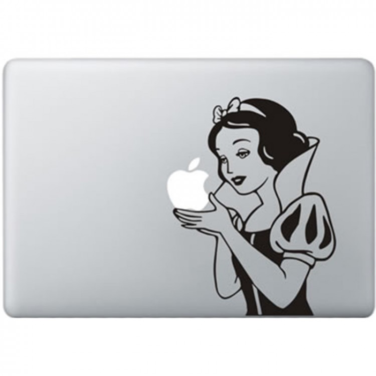 Sneeuwwitje MacBook Sticker Zwarte Stickers